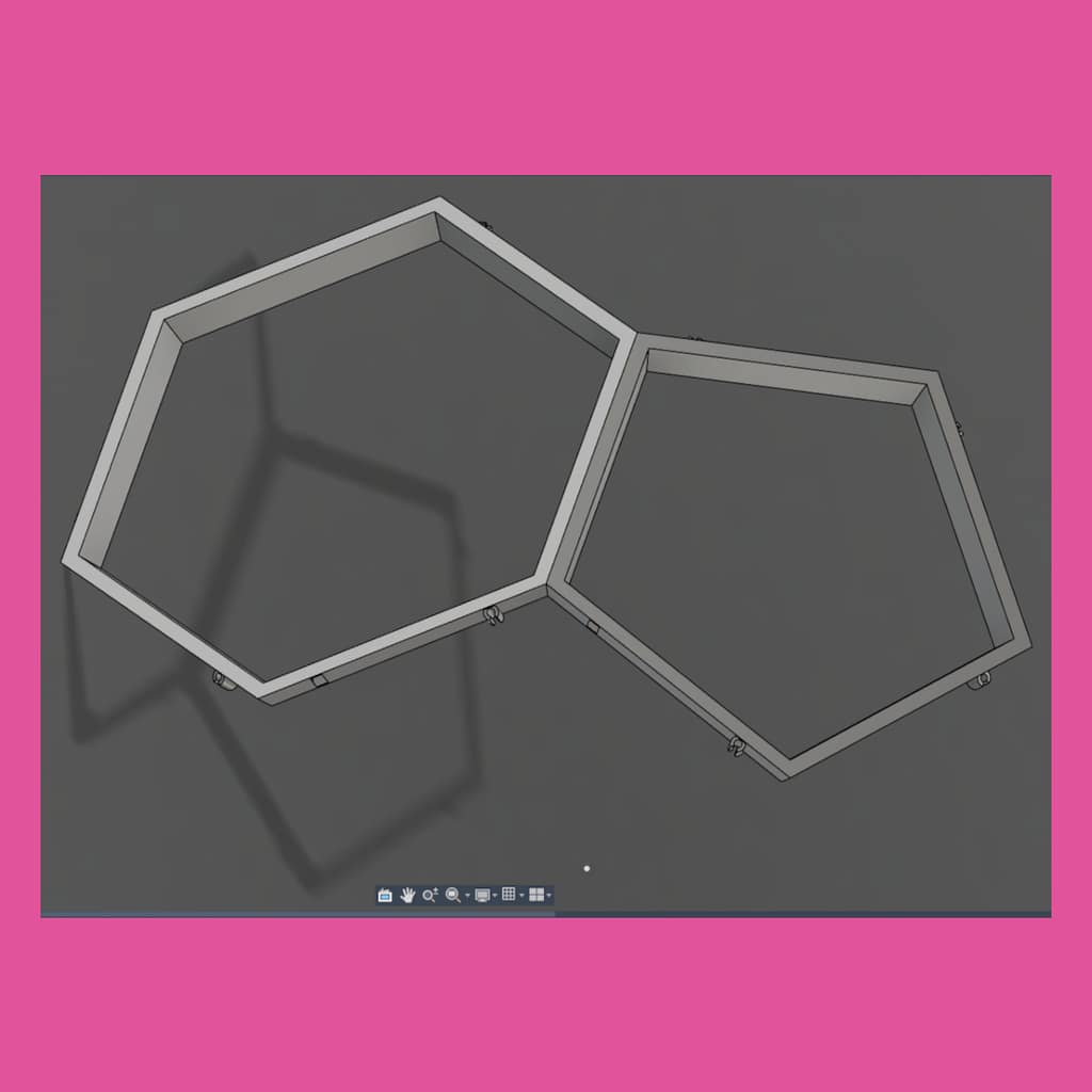Models used for of a hanging lamp shaped like a Truncated Icosahedron used for lighting.
