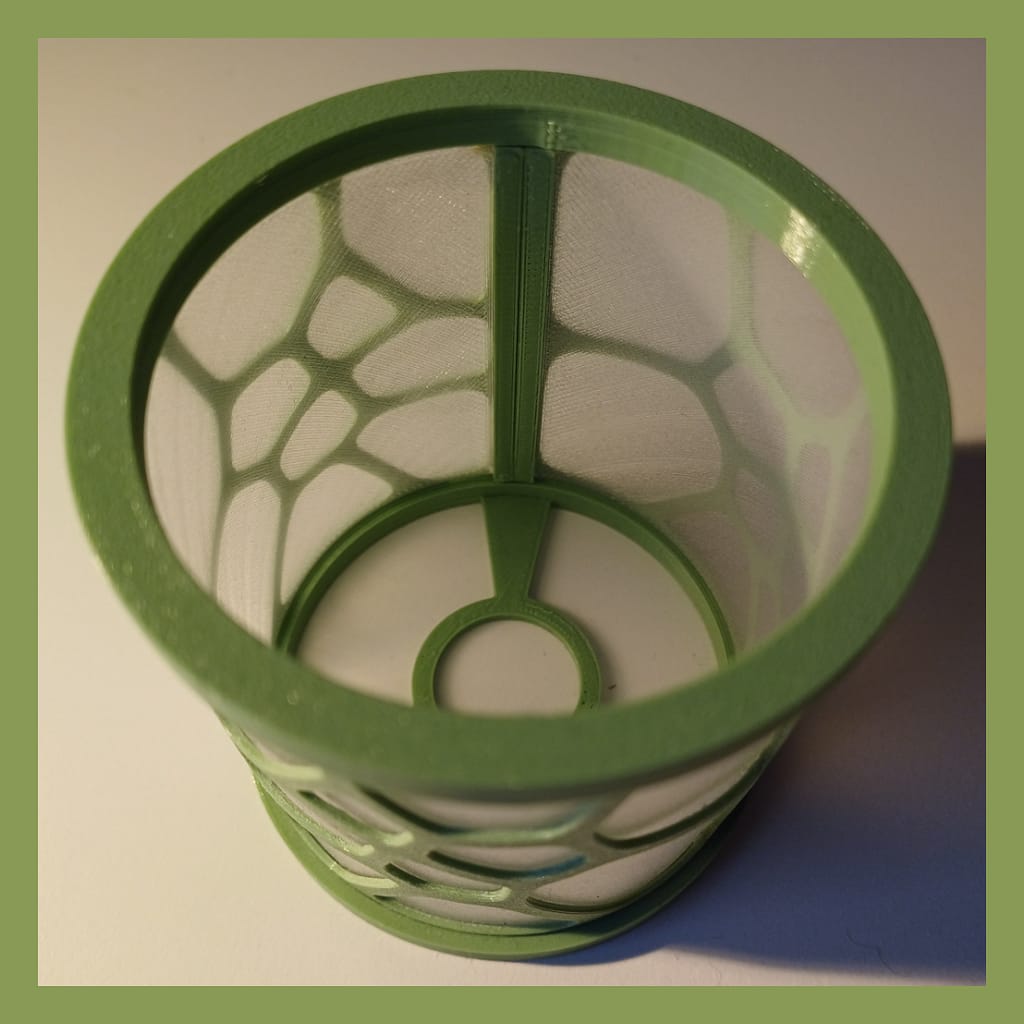 Top view of a Voronoi diagram based shade of a wall lamp used for lighting.