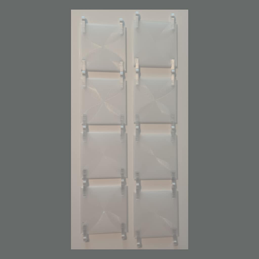 Minimum and maximum length of a flexible mesh panel inlay used for enhanced privacy.